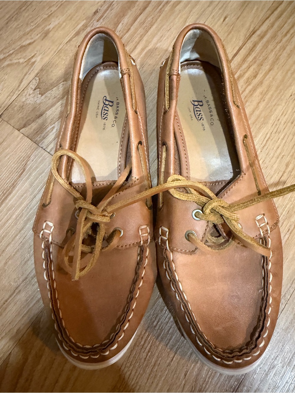 G.H. Bass & Co Women’s Tan Leather Boat Shoes